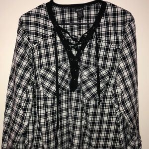 Torrid Black and White Flannel🍁🍂